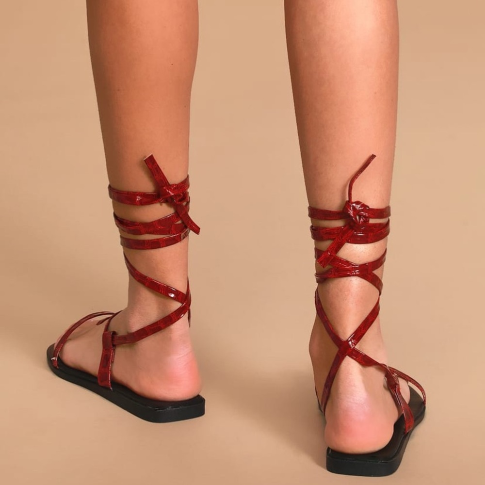 NEW Wine Sandals - Picture 3 of 4